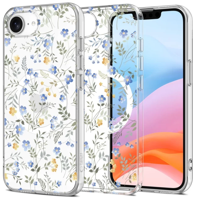 Чохол Tech-Protect FlexAir для iPhone 16e Spring Flowers with MagSafe (5906302360376)