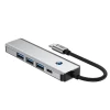 USB-хаб Tech-Protect HB01 5-in-1 USB-C to 3xUSB-A | HDMI 4K 60Hz | USB-C Space Grey (5906302360529)