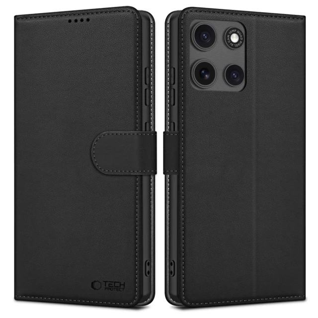 Чохол-книжка Tech-Protect Wallet для Motorola Moto G15 | G15 Power Matte Black (5906302361137)