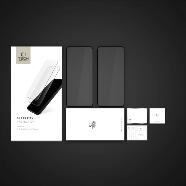 Защитное стекло Tech-Protect Glass Fit+ для Xiaomi Redmi Note 14 4G/5G Black (2 pack) (5906302361281)