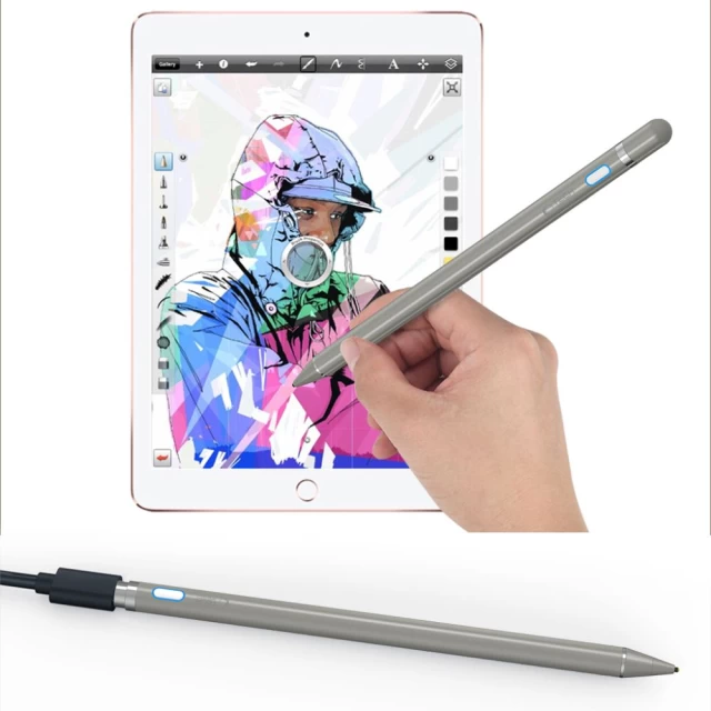 Стилус Tech-Protect Active Stylus Pen Titanium (5906302370306)