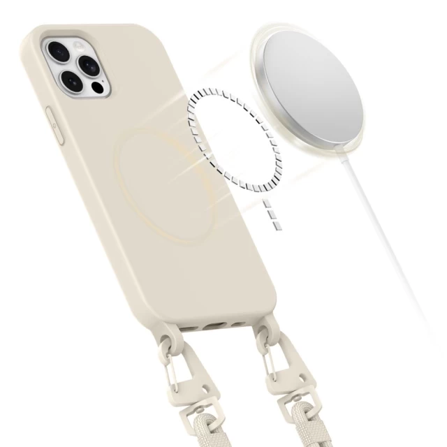 Чехол Tech-Protect MagNecklace для iPhone 12 | 12 Pro Cosmic Latte with MagSafe (5906302370436)