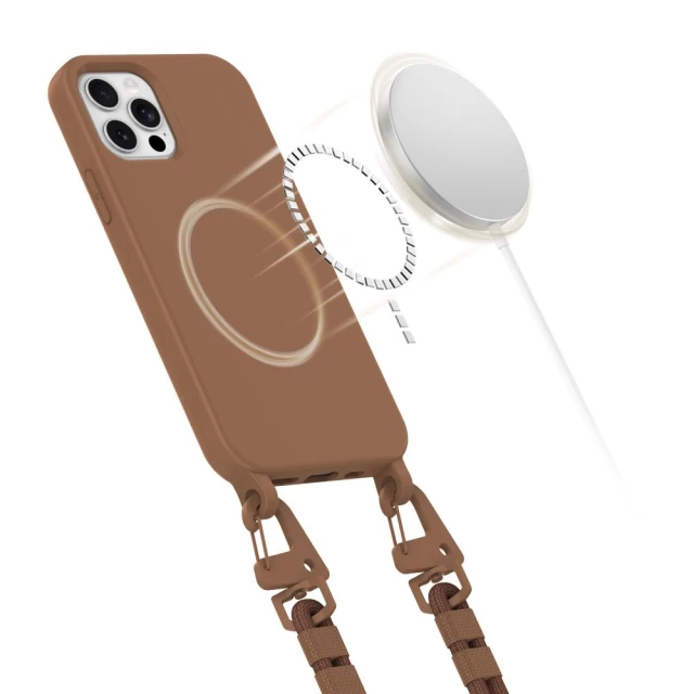 Чехол Tech-Protect MagNecklace для iPhone 12 | 12 Pro Chocolate Brown with MagSafe (5906302370443)