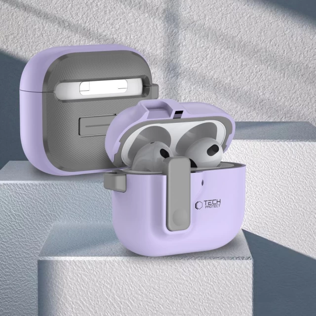 Чохол для навушників Tech-Protect Slim Hook для AirPods 4 Lavender (5906302371181)