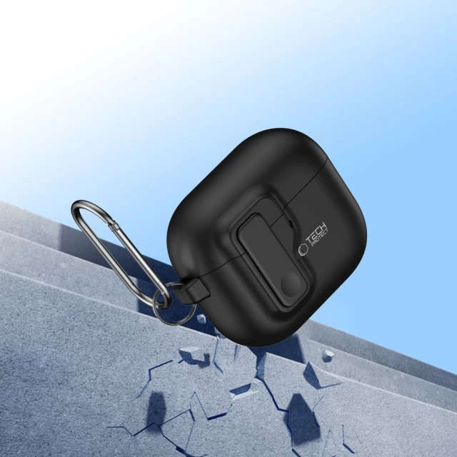 Чохол для навушників Tech-Protect Slim Hook для AirPods 4 Black (5906302371198)