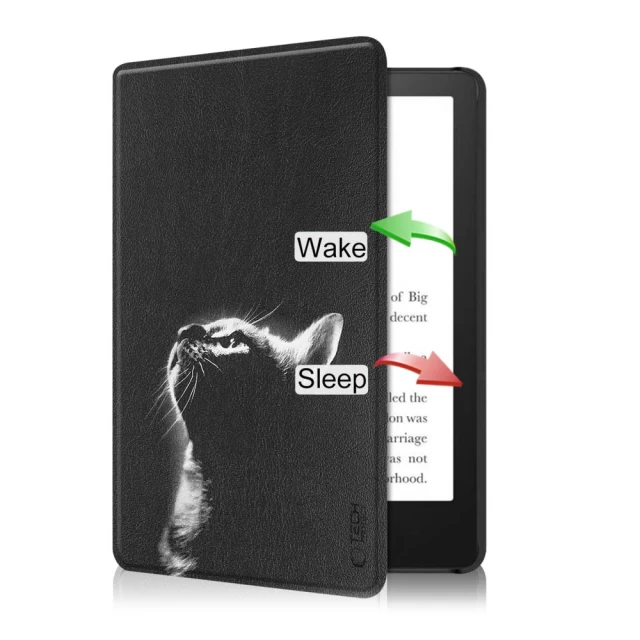 Чехол Tech-Protect SmartCase для Kindle Paperwhite VI | 6 | Colorsoft | Signature Edition Black Cat (5906302371617)