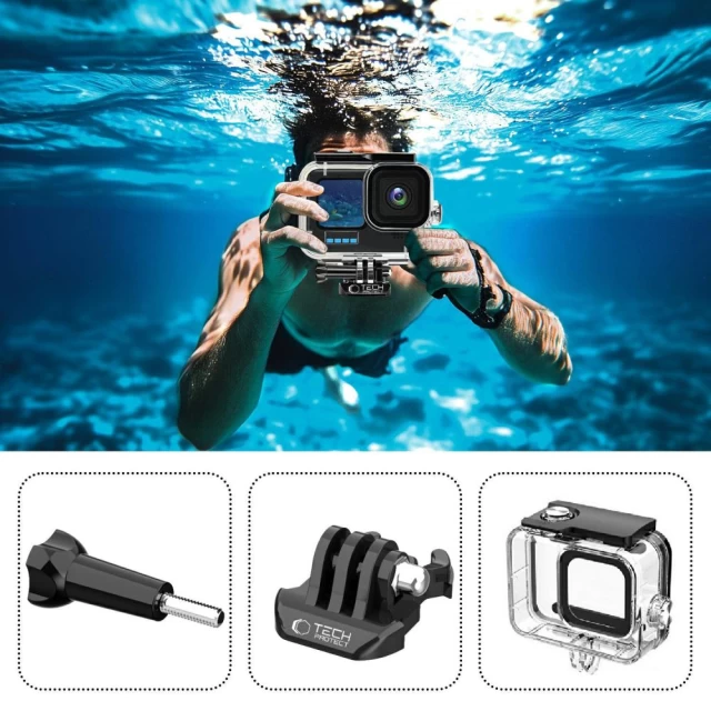 Водонепроницаемый чехол Tech-Protect GА200 Waterproof Case для GoPro Hero 9 | 10 | 11 | 12 | 13 Clear (5906302371785)