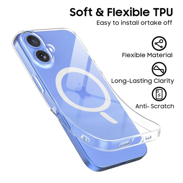 Чохол Tech-Protect FlexAir для iPhone 16 Clear with MagSafe (5906302371822)