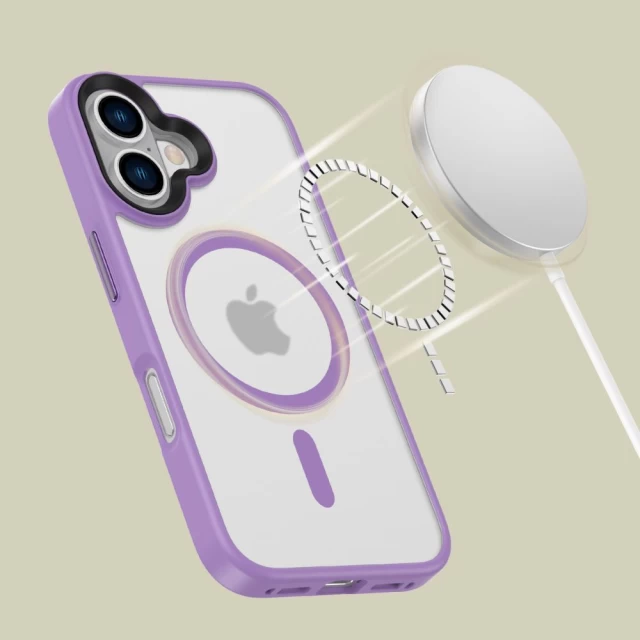 Чехол Tech-Protect MagMat для iPhone 16 Matte Mauve with MagSafe (5906302372379)