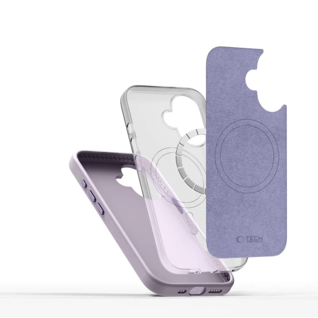 Чохол Tech-Protect Silicone Pure для iPhone 16 Mauve with MagSafe (5906302372515)