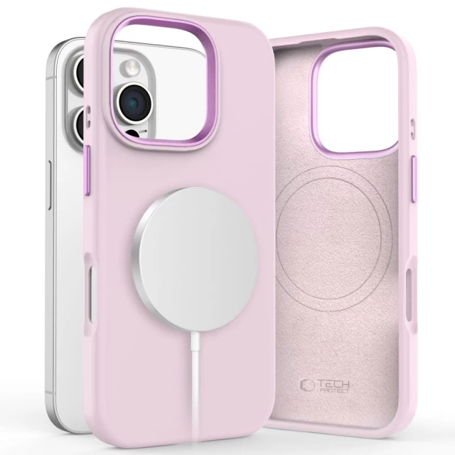 Чохол Tech-Protect Silicone Pure для iPhone 16 Pro Pink Pearl with MagSafe (5906302372577)