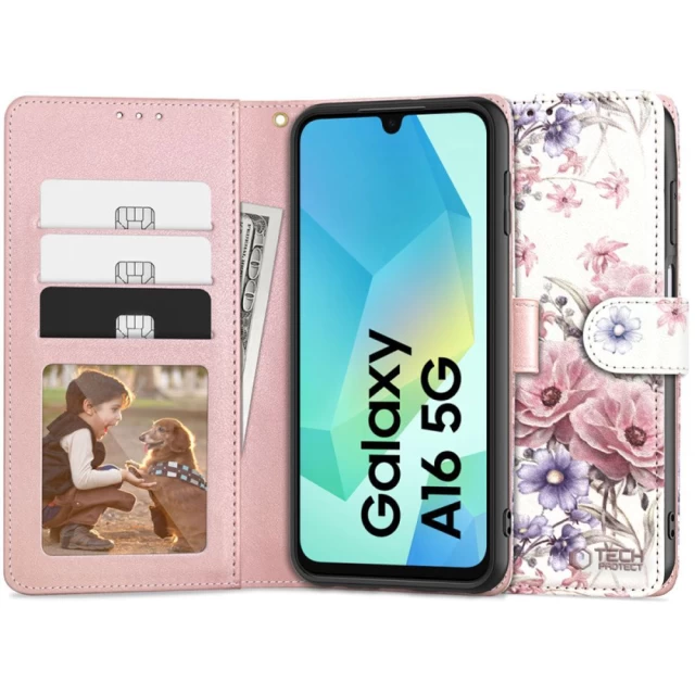 Чехол-книжка Tech-Protect Wallet для Samsung Galaxy A16 (A165-A166) Blossom Flower (5906302372713)