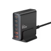 USB-хаб Tech-Protect 6-in-1 DC80W PD80W QC3.0 Black (5906302375448)