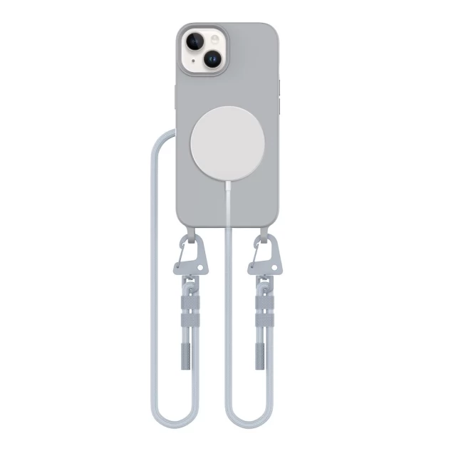 Чехол Tech-Protect MagNecklace для iPhone 15 Crayon Grey with MagSafe (5906302375981)