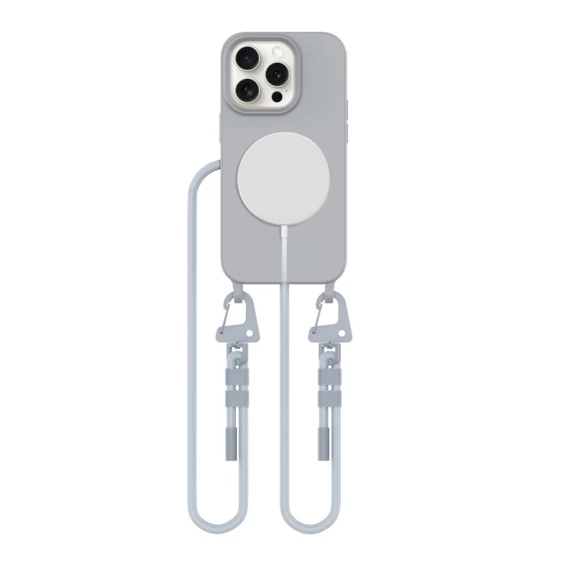 Чехол Tech-Protect MagNecklace для iPhone 15 Pro Crayon Grey with MagSafe (5906302376018)