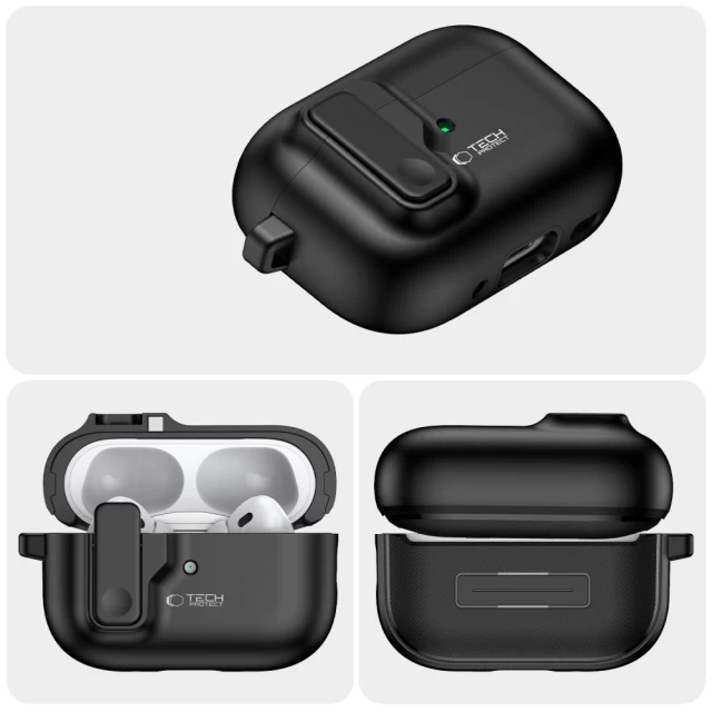 Чехол для наушников Tech-Protect Slim Hook для AirPods Pro 2 | 1 Black (5906302376261)