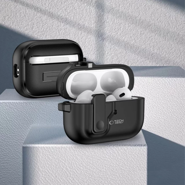 Чехол для наушников Tech-Protect Slim Hook для AirPods Pro 2 | 1 Black (5906302376261)