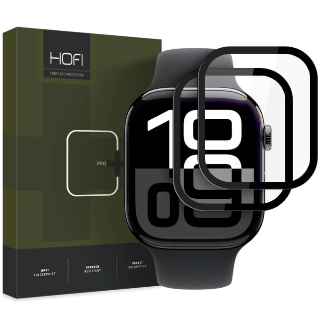 Захисне скло Hofi Hybrid Pro Plus для Apple Watch 10 46 mm (2 pack) Black (5906302376490)