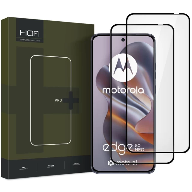 Защитное стекло Hofi Glass Pro Plus для Motorola Edge 50 Neo (2 pack) Black (5906302377329)