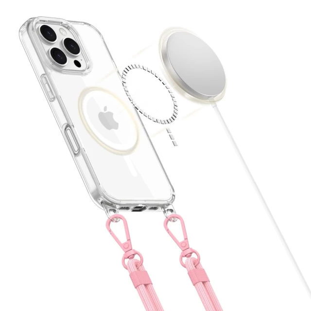 Чохол Tech-Protect Flexair Chain для iPhone 16 Pro Grey Pink with MagSafe (5906302380213)