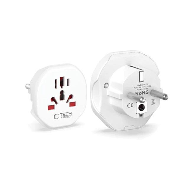 Переходник сетевой Tech-Protect Universal Travel Adapter White (5906302380459)