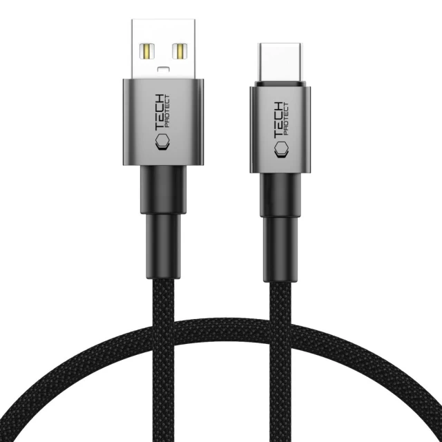 Кабель Tech-Protect Ultraboost DNA USB-A to USB-C 15W 0.5 m Iron Grey (5906302380718)