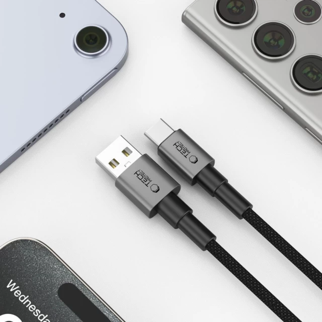 Кабель Tech-Protect Ultraboost DNA USB-A to USB-C 15W 0.5 m Iron Grey (5906302380718)