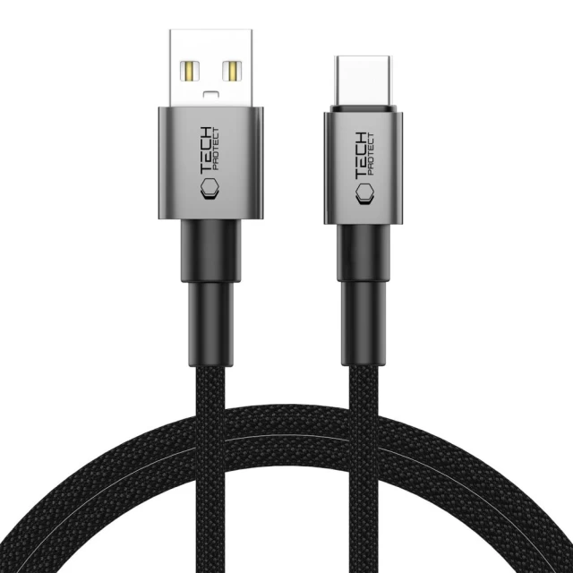 Кабель Tech-Protect Ultraboost DNA USB-A to USB-C 15W 1 m Iron Grey (5906302380725)