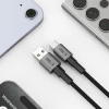 Кабель Tech-Protect Ultraboost DNA USB-A to USB-C 15W 1 m Iron Grey (5906302380725)