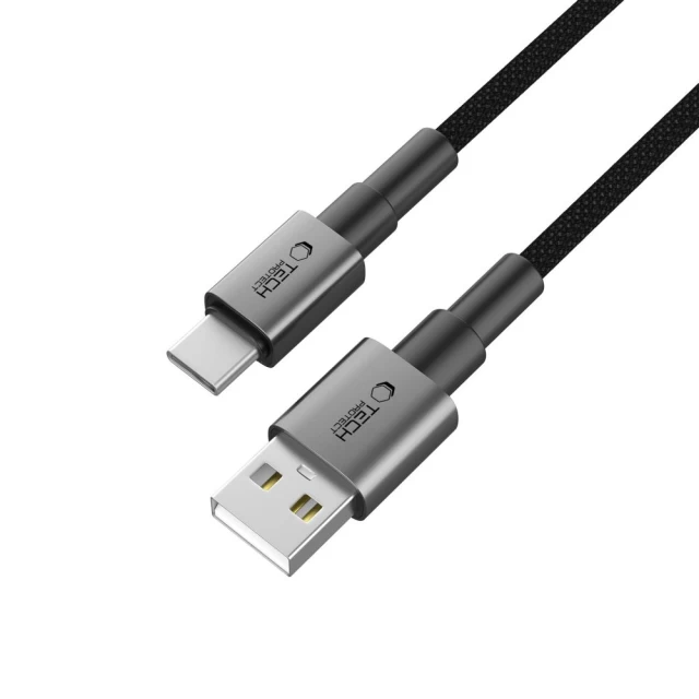 Кабель Tech-Protect Ultraboost DNA USB-A to USB-C 15W 2 m Iron Grey (5906302380732)