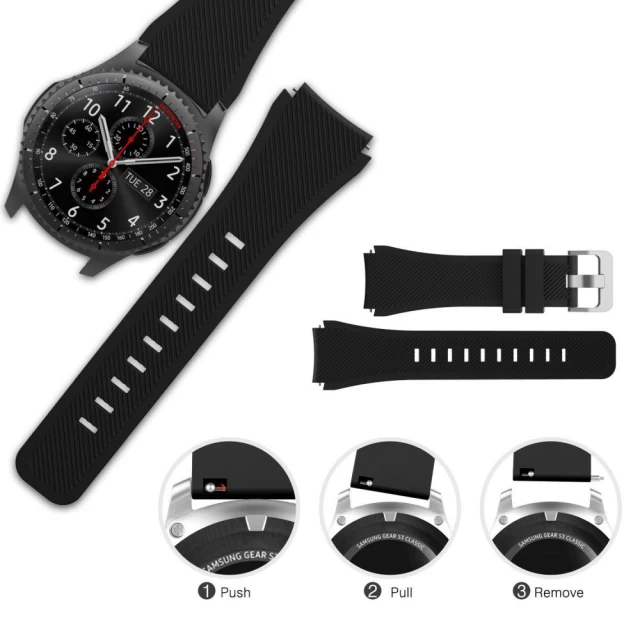 Ремешок Tech-Protect Smooth Band для Samsung Galaxy Watch 46 mm Black (5906735412475)