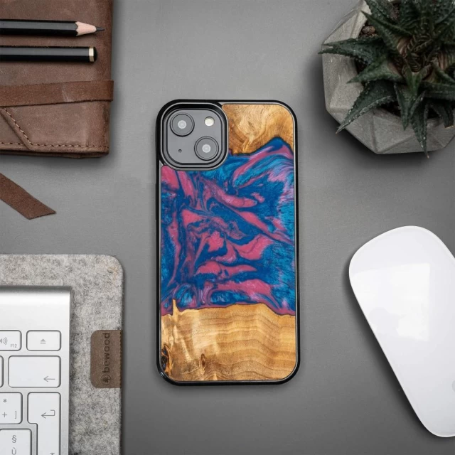 Чохол Bewood Unique Vegas для iPhone 14 Pink Blue (BWD11174-0)