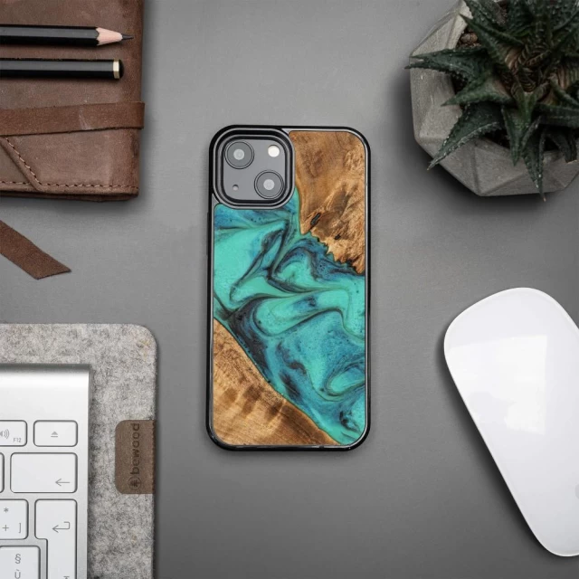 Чохол Bewood Unique Turquoise для iPhone 13 mini Turquoise Black (5907511778808)