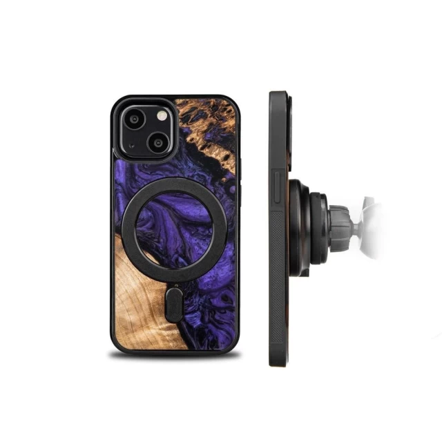 Чохол Bewood Unique Violet для iPhone 13 mini Purple Black with MagSafe (5907511786902)