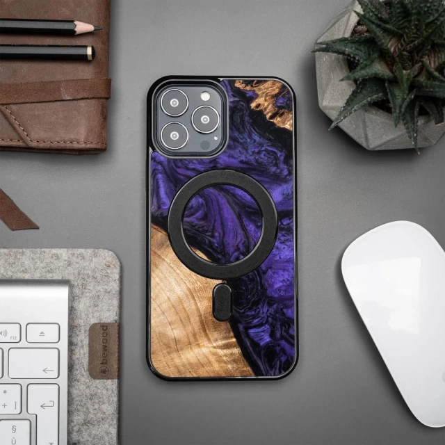 Чехол Bewood Unique Violet для iPhone 13 Pro Max Purple Black with MagSafe (5907511787282)