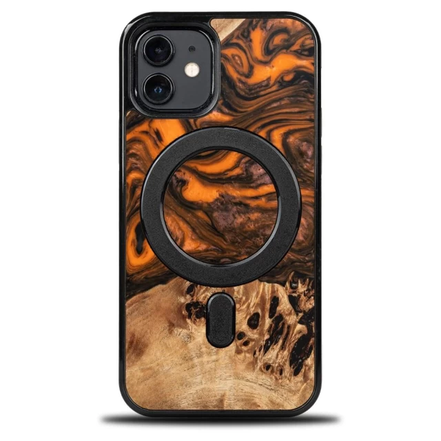 Чохол Bewood Unique Orange для iPhone 12 | 12 Pro Orange Black with MagSafe (5907511787466)