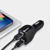 Автомобильное зарядное устройство Wozinsky Quick Charge 24W 2xUSB-A/USB-C Black (WCC-01)