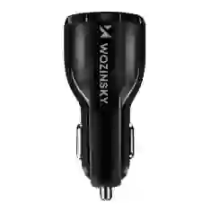Автомобільний зарядний пристрій Wozinsky Quick Charge 24W 2xUSB-A Black (WCC-02)
