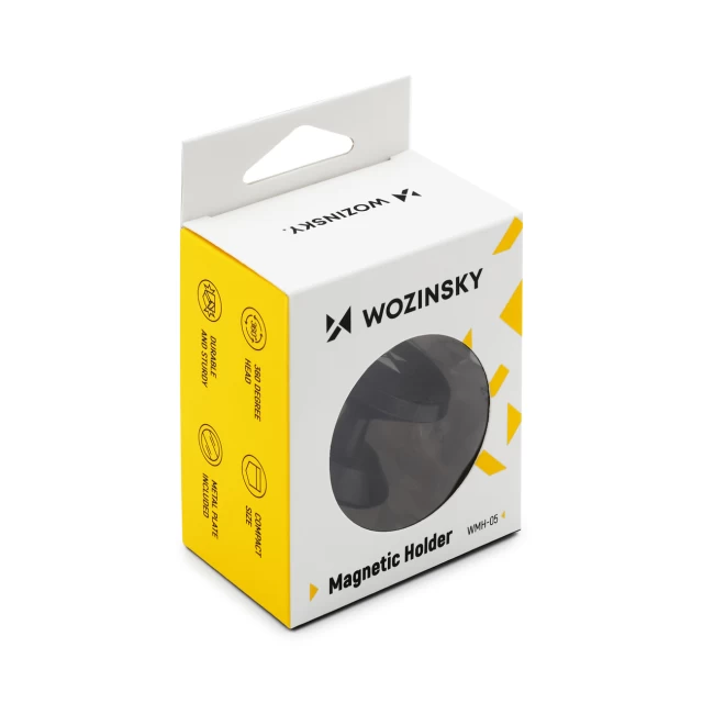 Автотримач Wozinsky Magnetic Car Dashboard 360 Self-Adhesive Black (WMH-05)