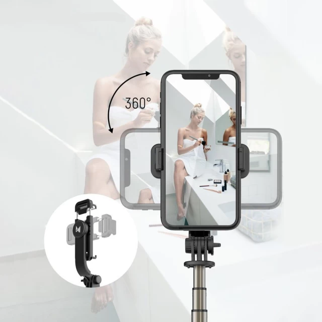 Монопод Wozinsky Selfie Stick with Remote Control Black (WSSTK-01-BK)