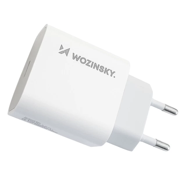 Сетевое зарядное устройство Wozinsky FC 20W USB-C with USB-C to Lightning Cable 1m White (5907769300868)