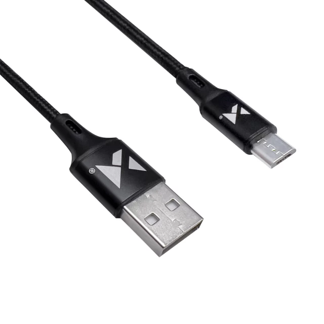 Кабель Wozinsky USB-A to microUSB 2m Black (WUC-M2B)