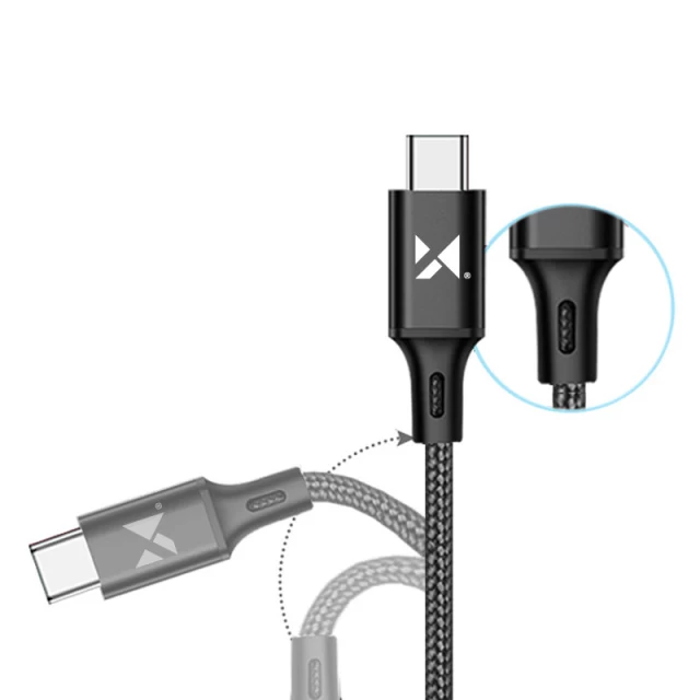 Кабель Wozinsky USB-A to USB-C 2m Black (WUC-C2B)