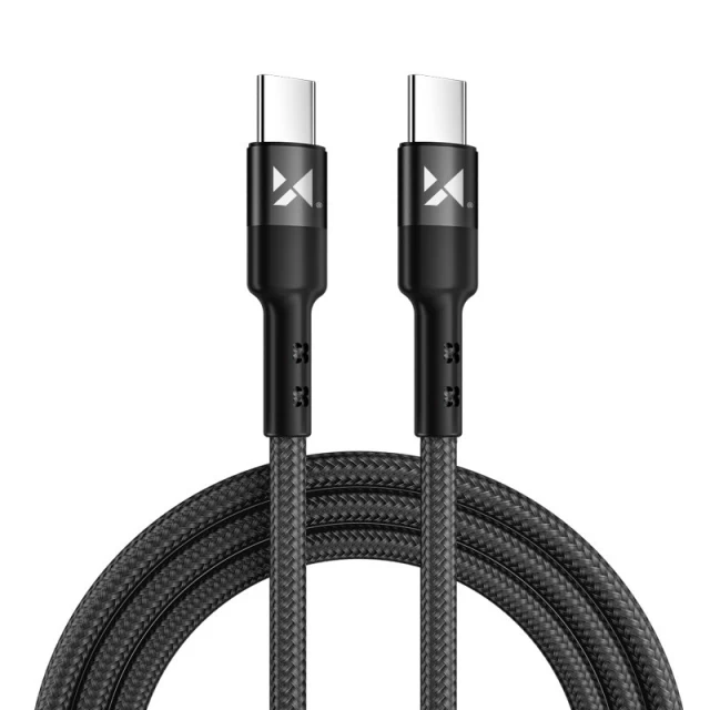 Кабель Wozinsky USB-C to USB-C 1m Black (WUC-PD-CC1B)