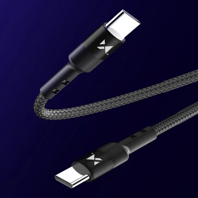 Кабель Wozinsky USB-C to USB-C 1m Black (WUC-PD-CC1B)