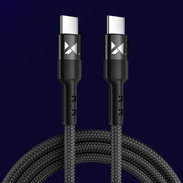 Кабель Wozinsky USB-C to USB-C 1m Black (WUC-PD-CC1B)