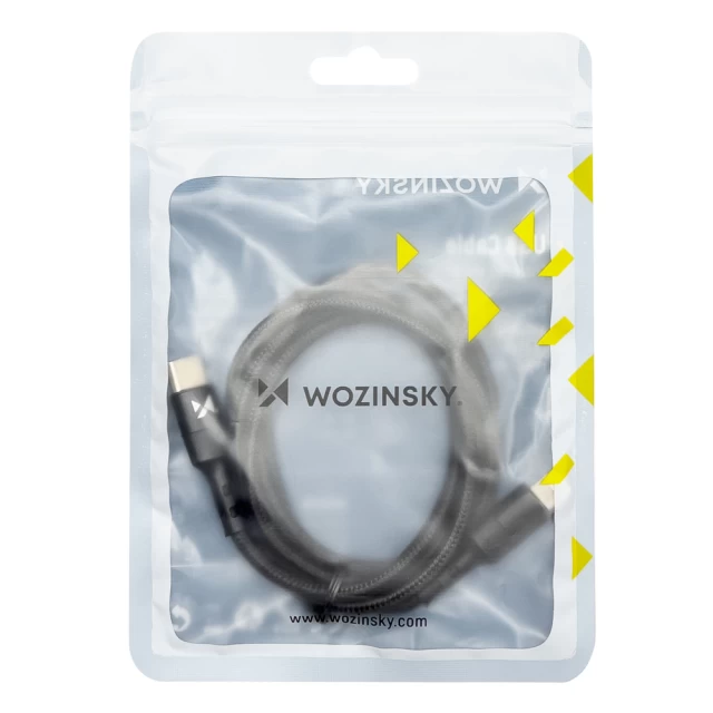Кабель Wozinsky USB-C to USB-C 1m Black (WUC-PD-CC1B)