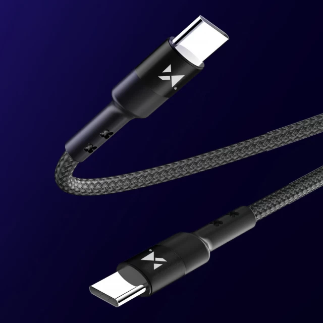 Кабель Wozinsky USB-C to USB-C 2m Black (WUC-PD-CC2B)