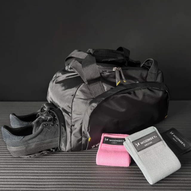 Дорожня спортивна сумка Wozinsky для ручной клади 40 cm x 20 cm x 25 cm Black (WSB-B01)