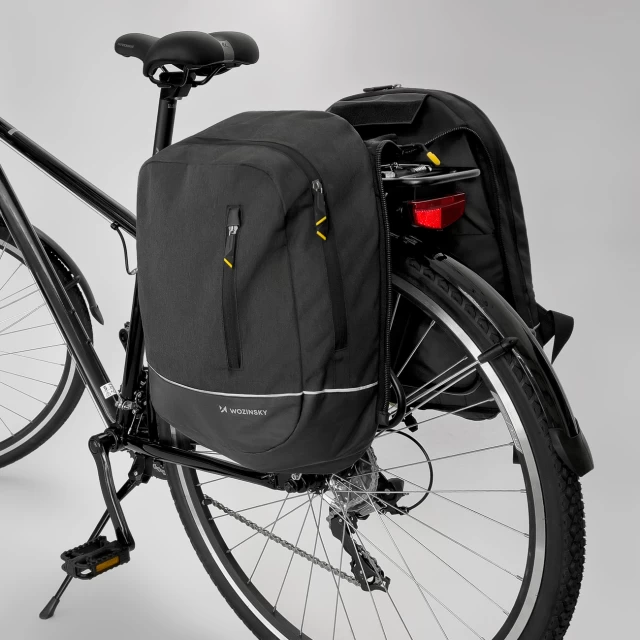 Рюкзак для велосипеда на багажник Wozinsky 2-in-1 Bike Bag Double Backpack 30L Black (WBB30BK)